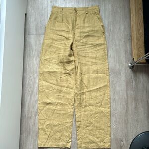 OZMA LINEN TROUSER (Laundered Linen) Hay Small